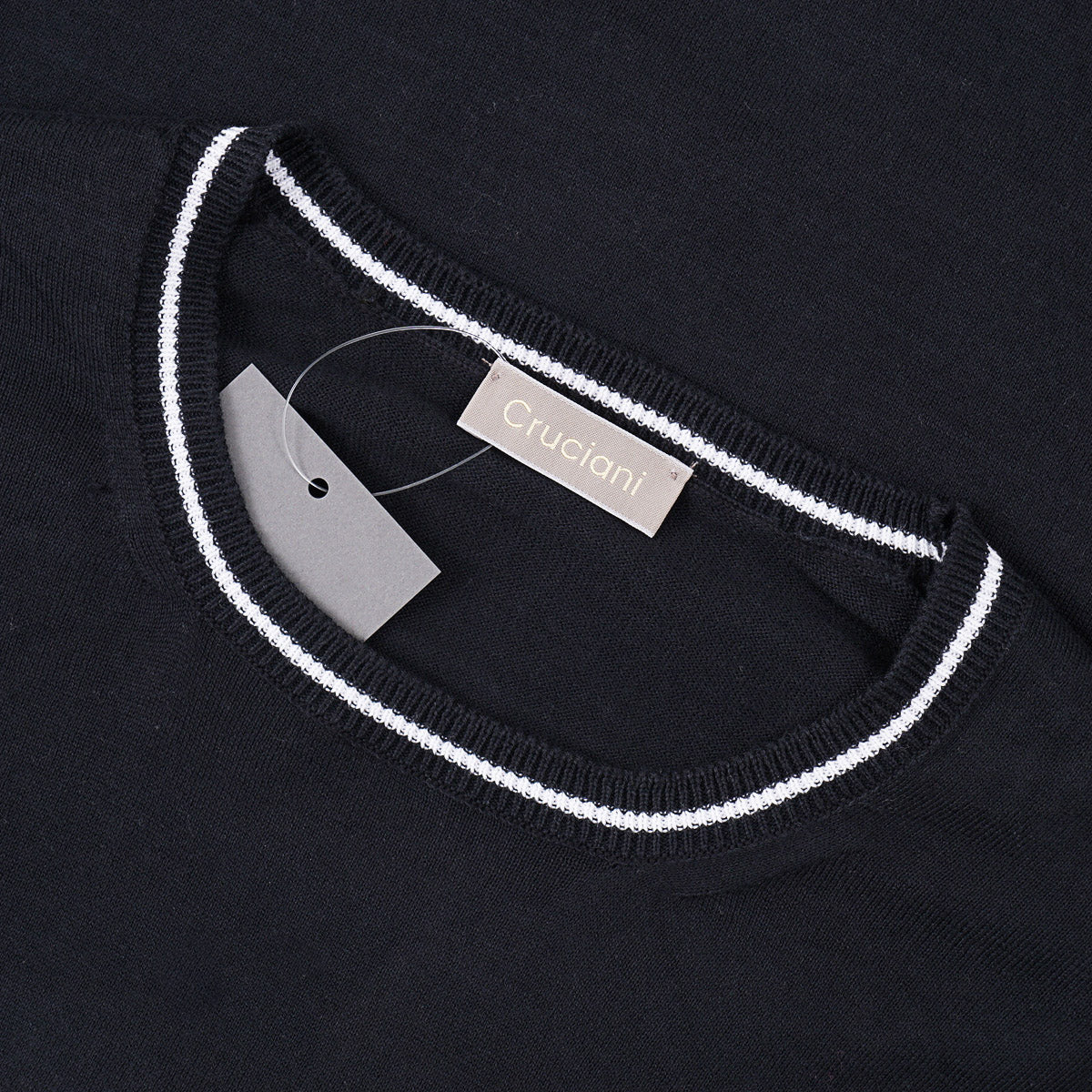 Cruciani Short-Sleeve Knit Cotton Sweater