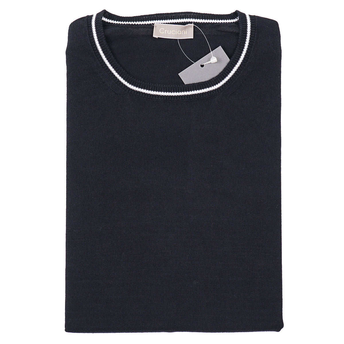 Cruciani Short-Sleeve Knit Cotton Sweater