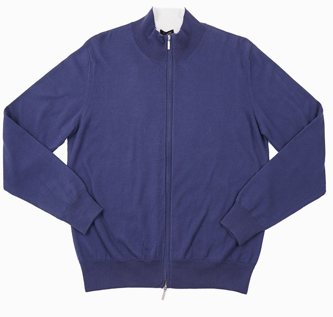 Cruciani Full-Zip Cotton Sweater
