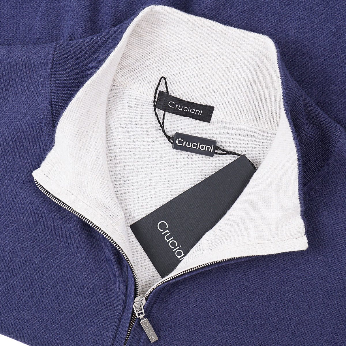 Cruciani Full-Zip Cotton Sweater