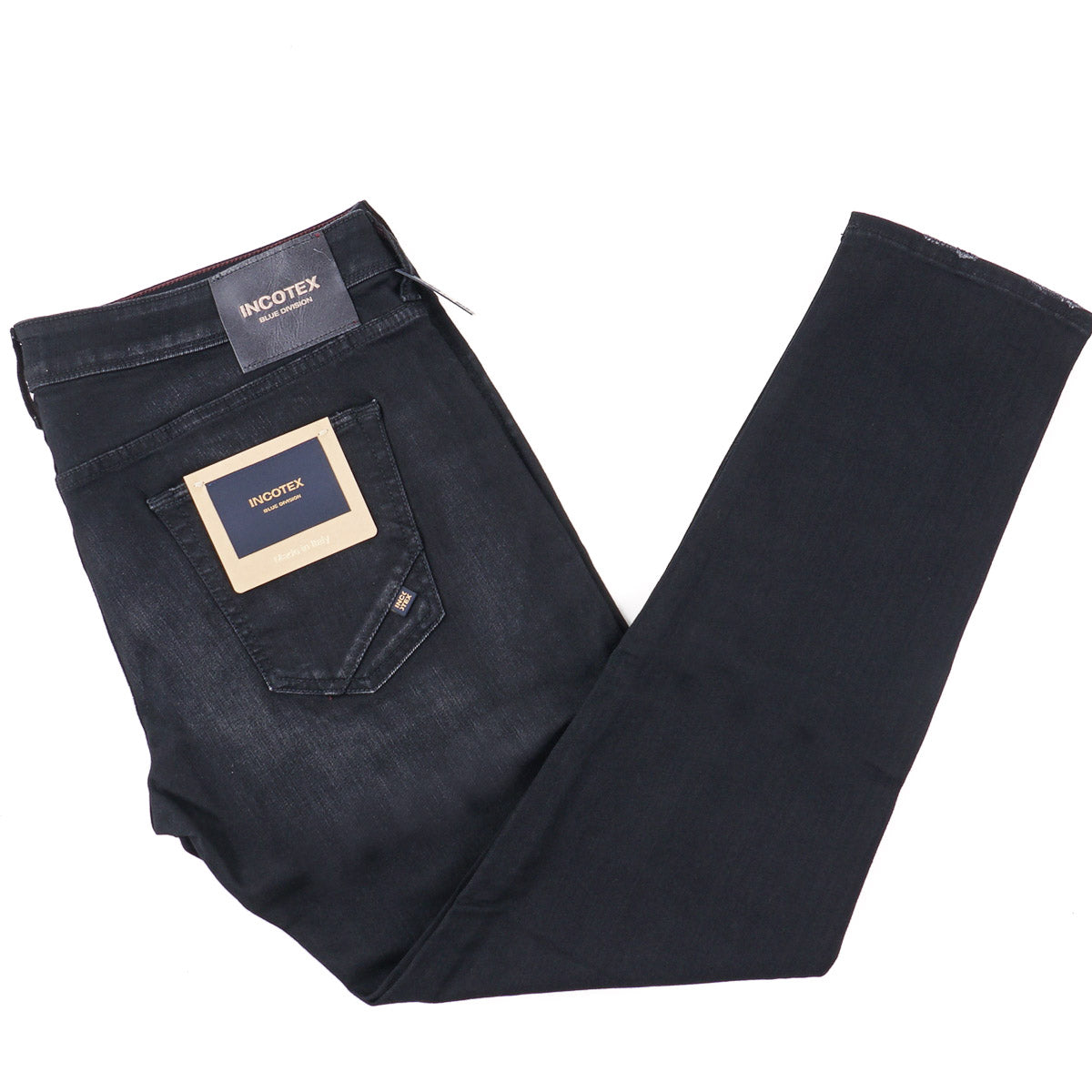 Incotex Slim-Fit Black Denim Jeans - Top Shelf Apparel