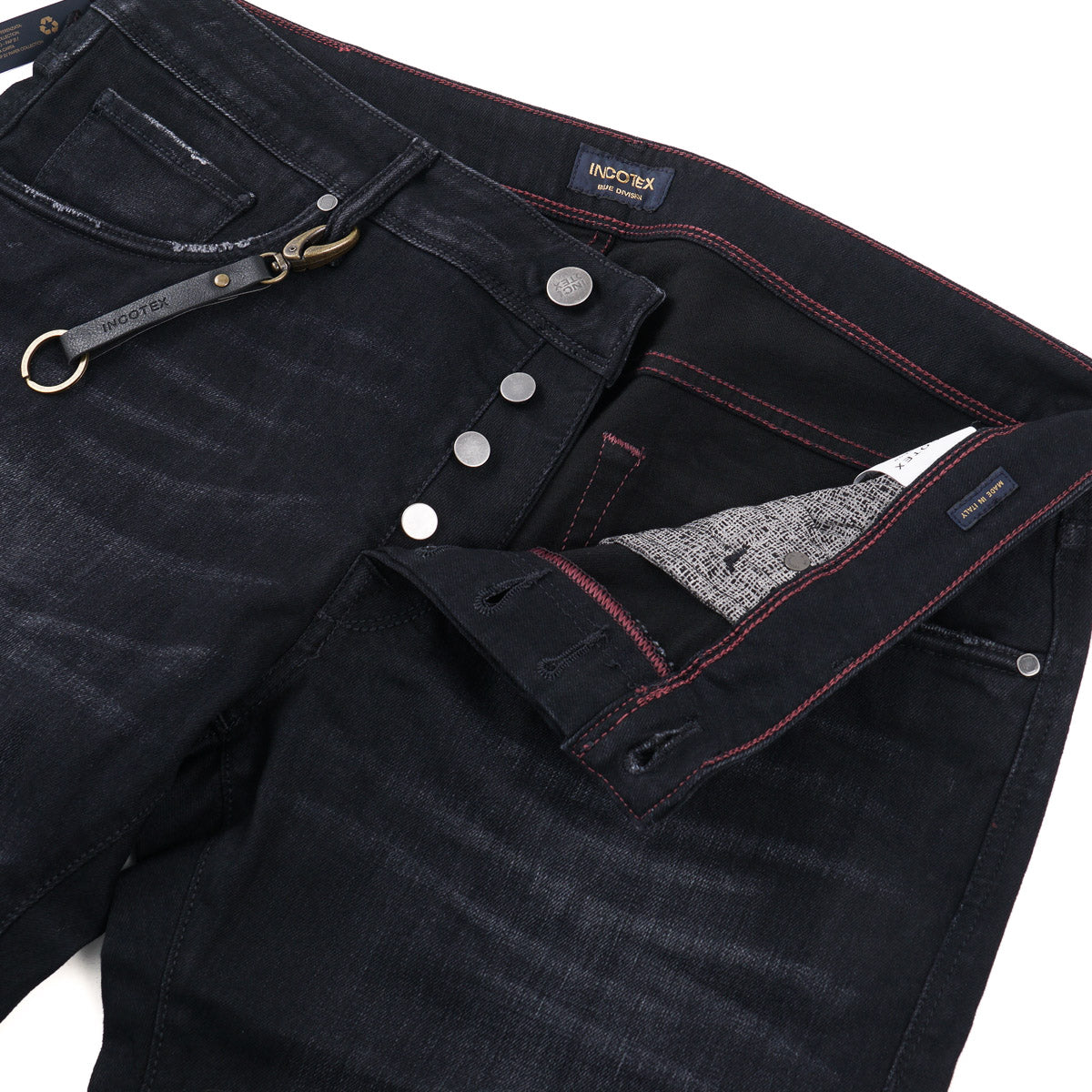 Incotex Slim-Fit Black Denim Jeans - Top Shelf Apparel