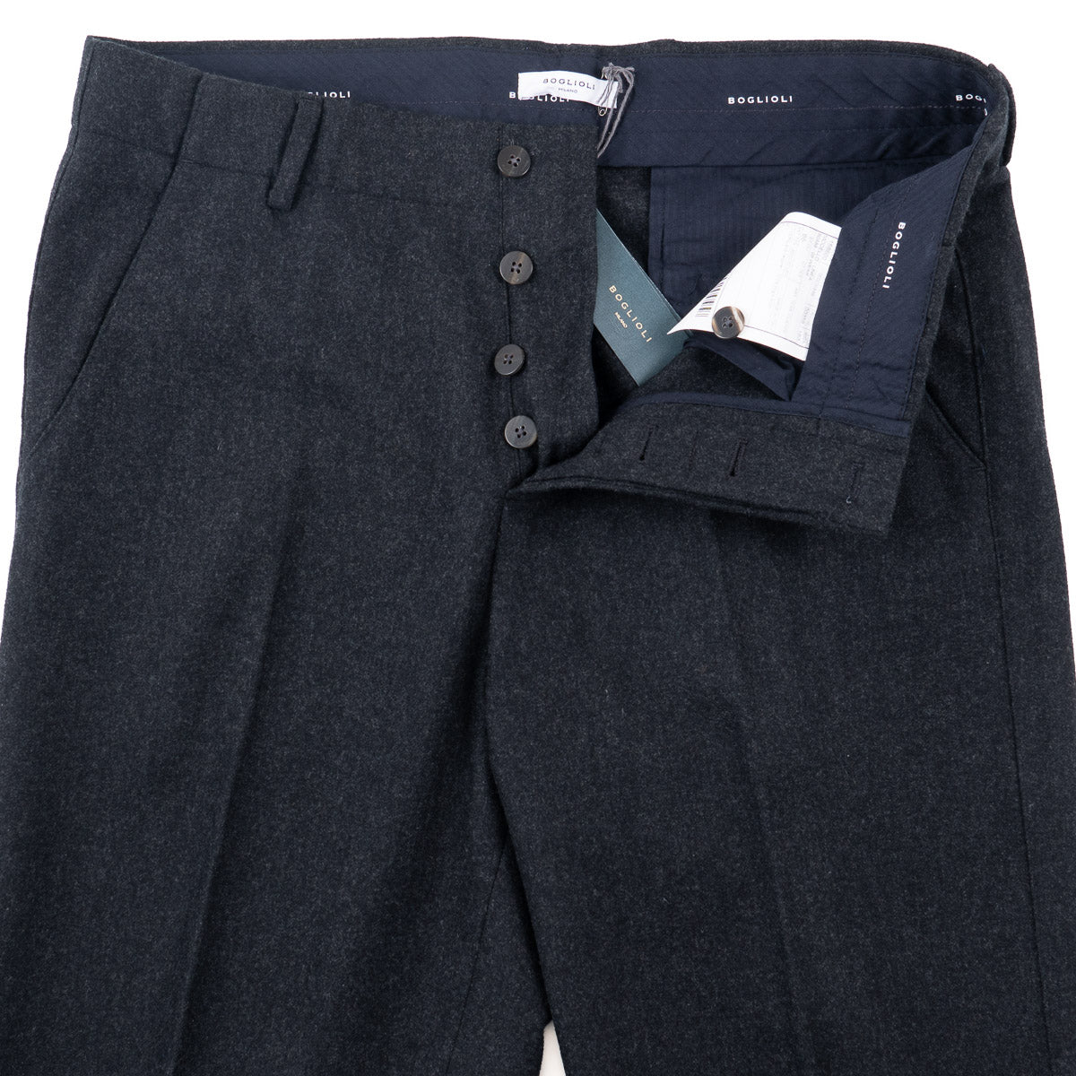 Boglioli Regular-Fit Flannel Wool Pants