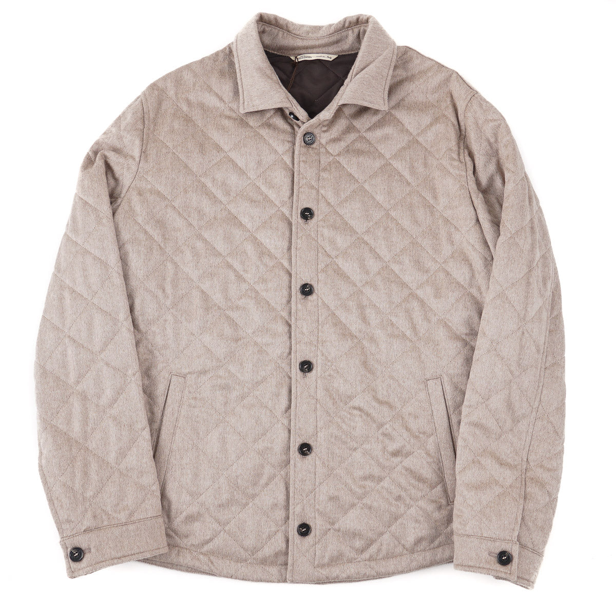 Maurizio Baldassari Quilted Cashmere Overshirt - Top Shelf Apparel