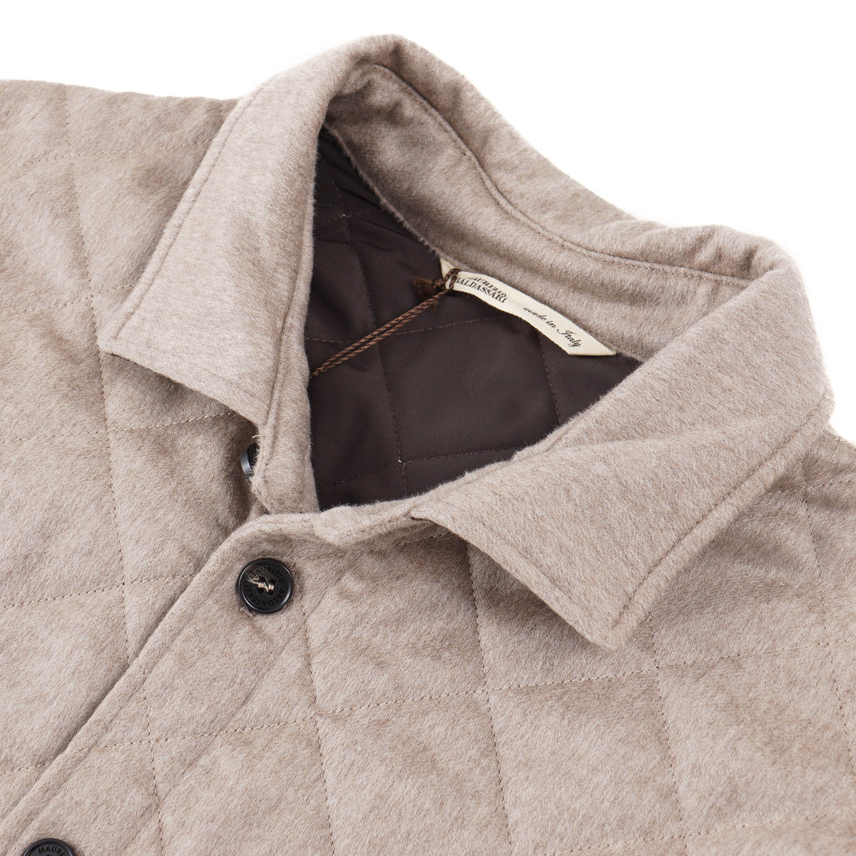 Maurizio Baldassari Quilted Cashmere Overshirt - Top Shelf Apparel