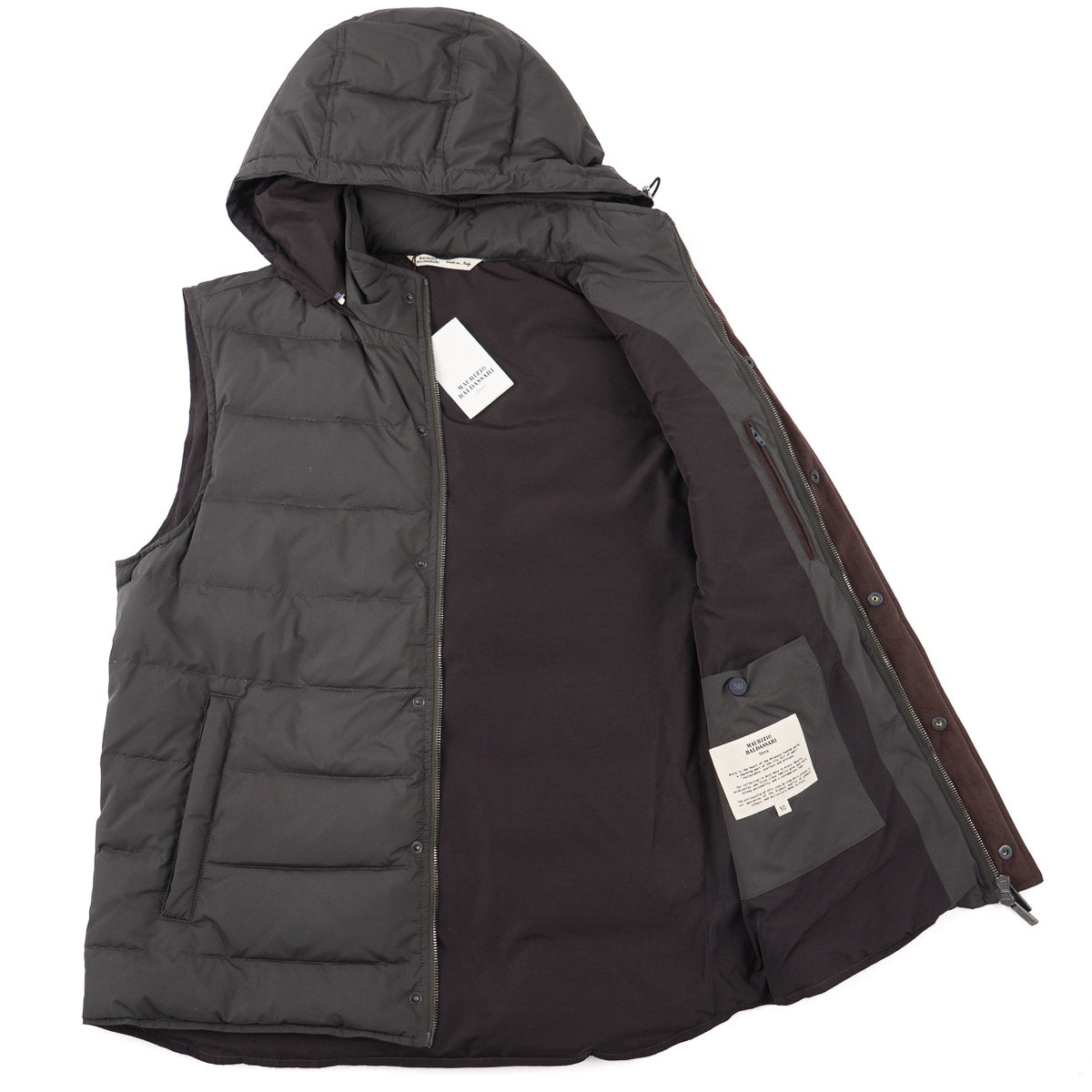 Maurizio Baldassari Hooded Down Vest - Top Shelf Apparel