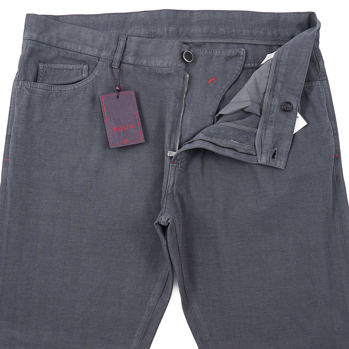 Isaia Cotton-Cashmere 5-Pocket Pants