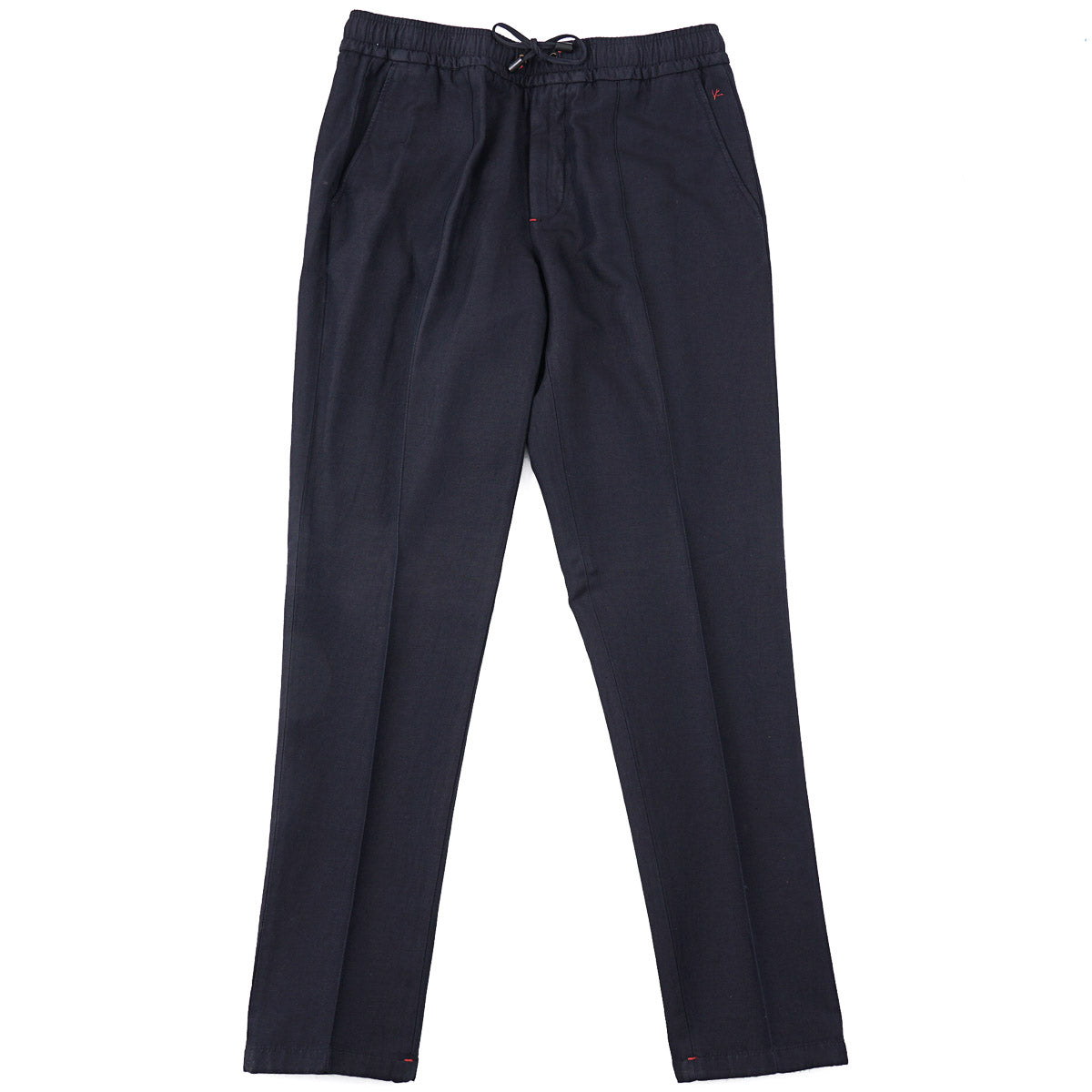 Isaia Cotton-Linen Drawstring Waist Pants