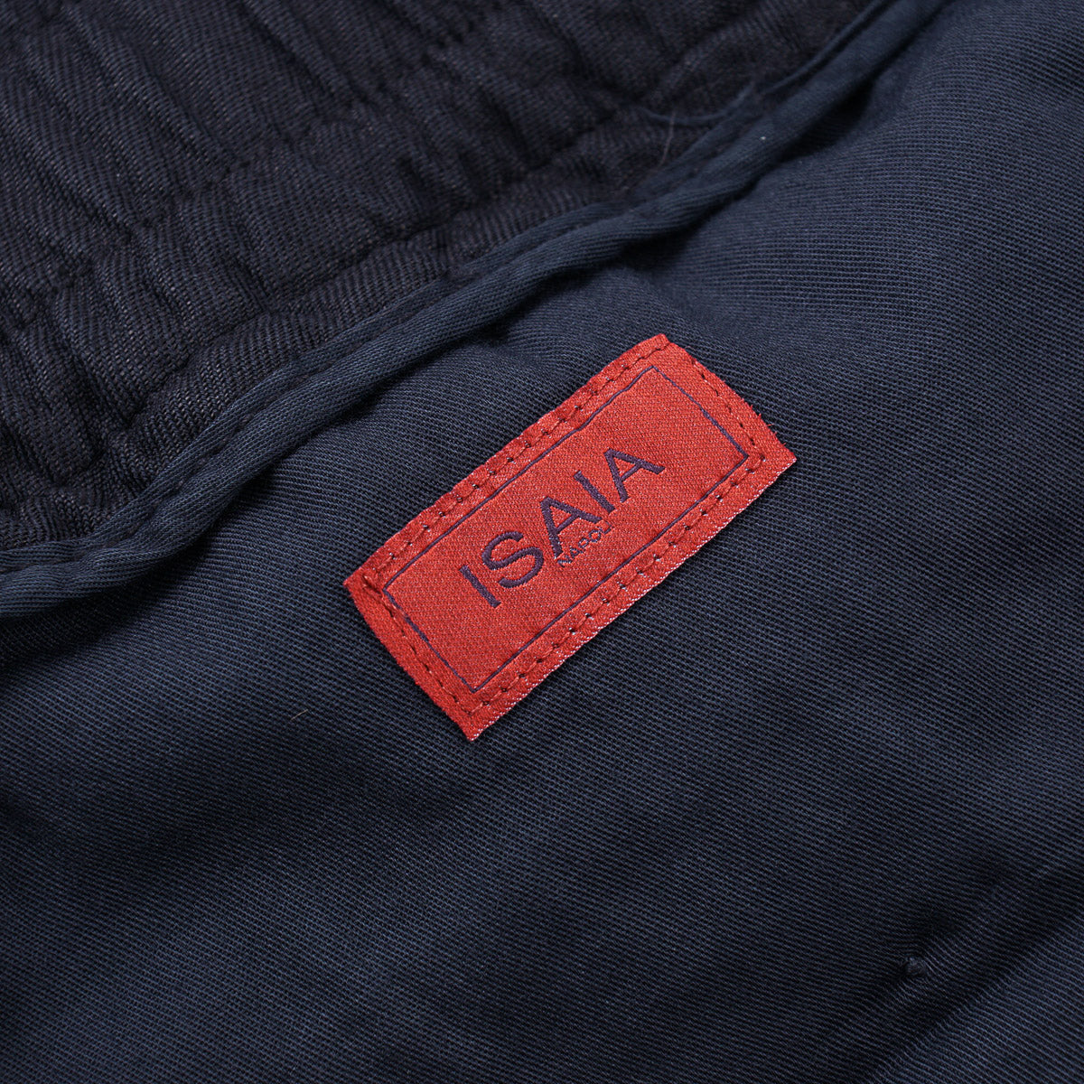 Isaia Cotton-Linen Drawstring Waist Pants