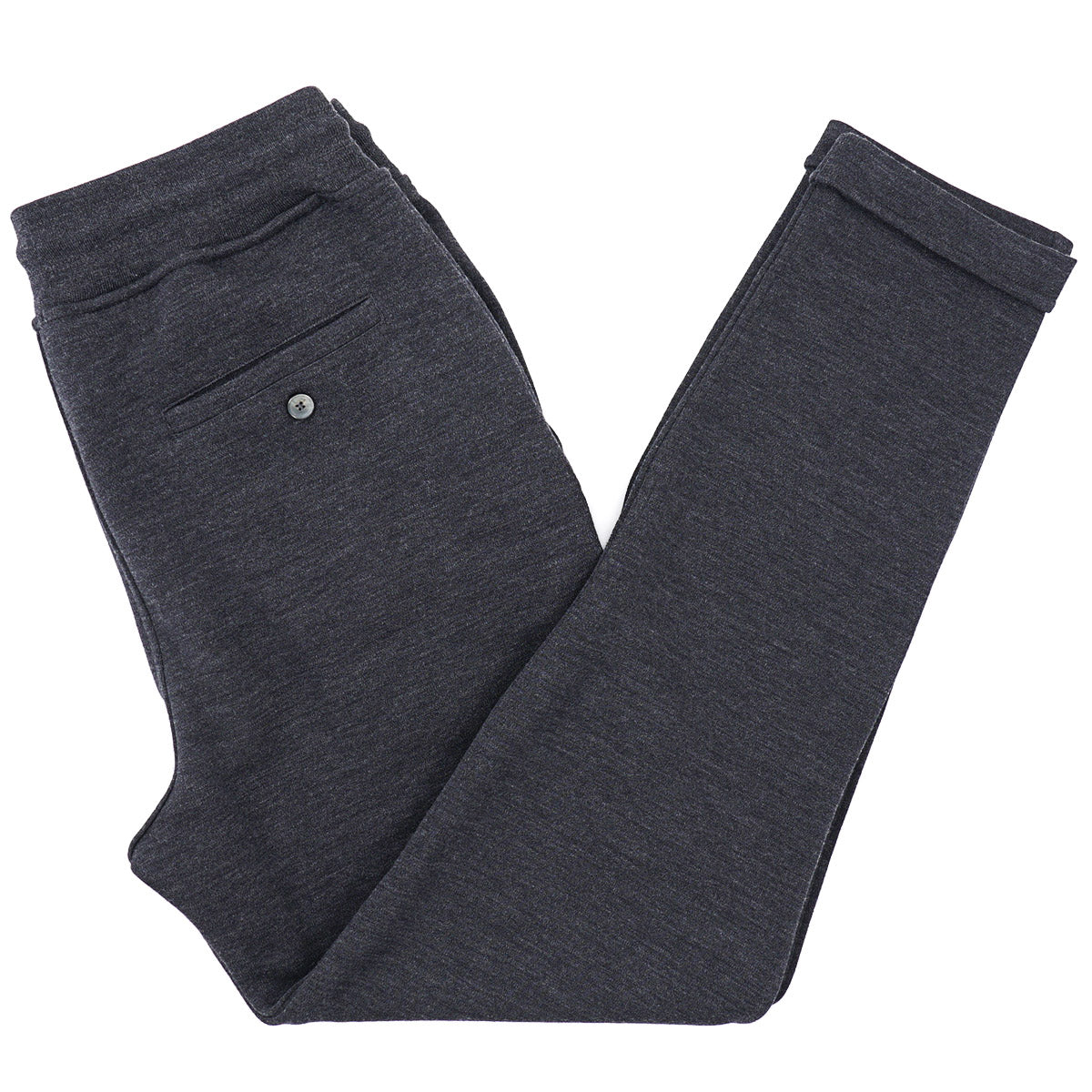 Isaia Jersey Wool-Cotton Drawstring Jogger Pants