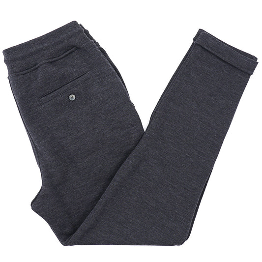 Isaia Jersey Wool-Cotton Drawstring Jogger Pants