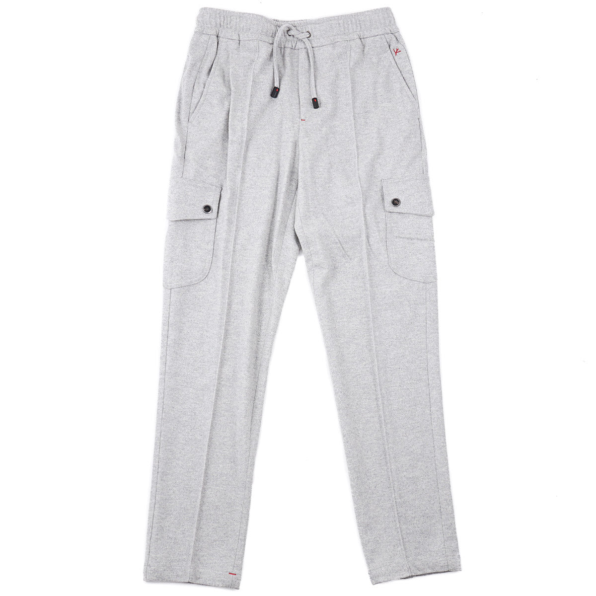 Isaia Wool-Cashmere Drawstring Jogger Pants
