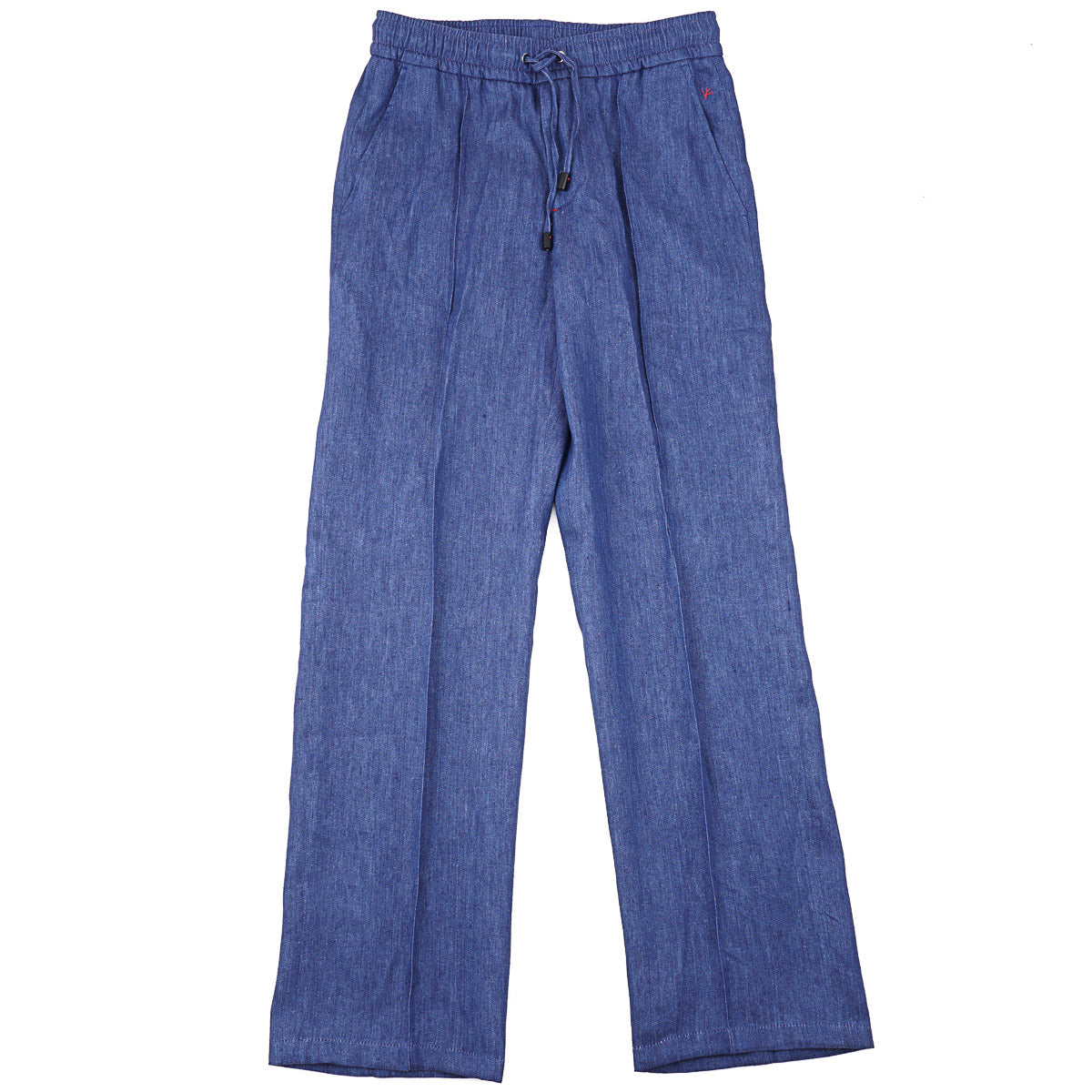 Isaia Wide-Leg Drawstring Linen Pants