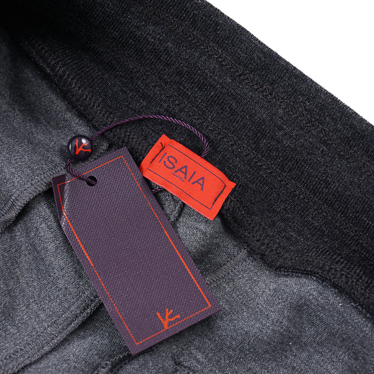 Isaia Jersey Wool-Cotton Drawstring Jogger Pants