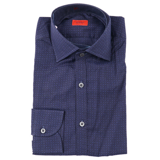 Isaia Jacquard Print Cotton Shirt - Top Shelf Apparel
