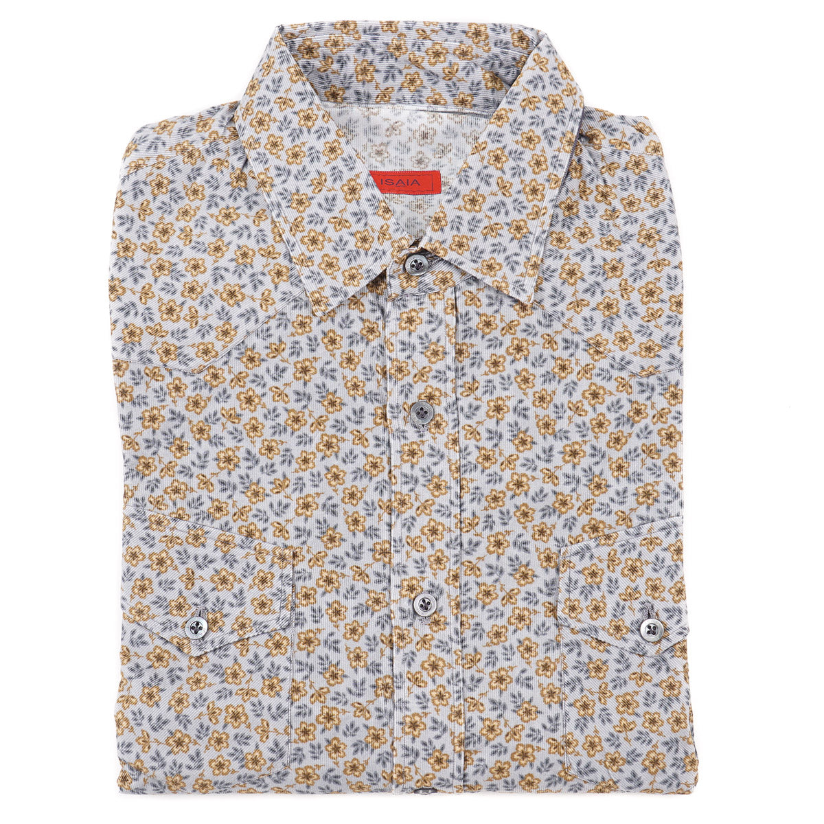 Isaia Corduroy Cotton Western Shirt - Top Shelf Apparel