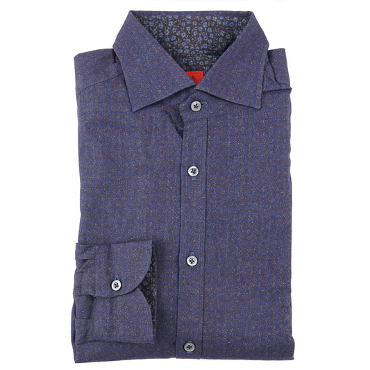 Isaia Slim-Fit Patterned Cotton Shirt - Top Shelf Apparel