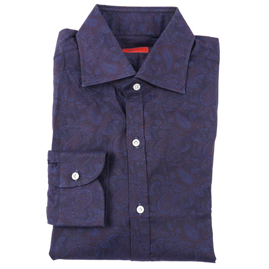 Isaia Paisley Print Cotton Shirt - Top Shelf Apparel