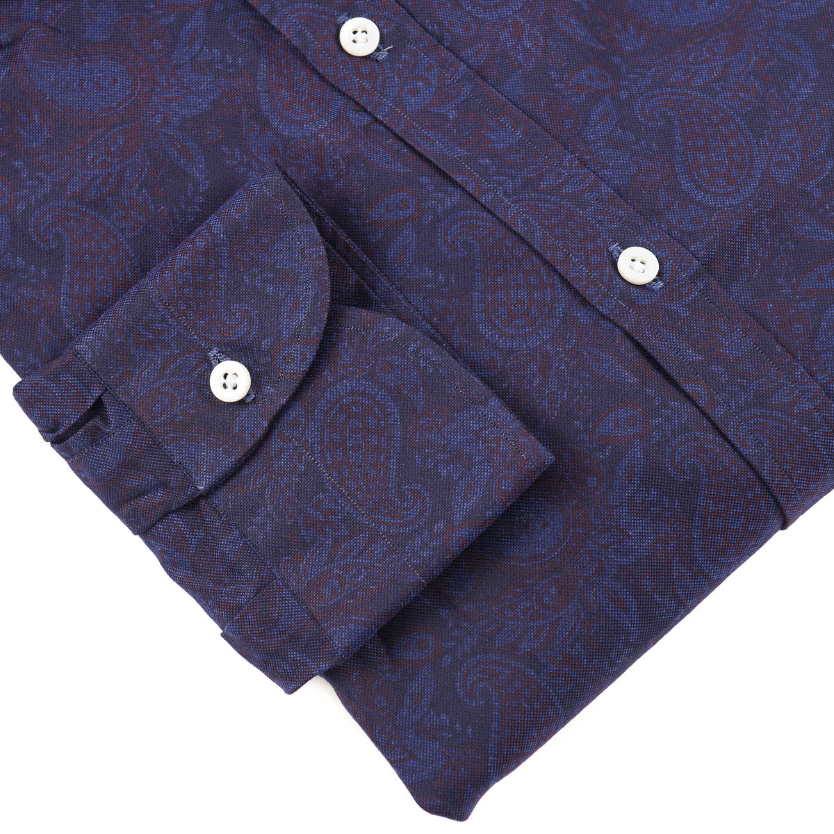 Isaia Paisley Print Cotton Shirt - Top Shelf Apparel