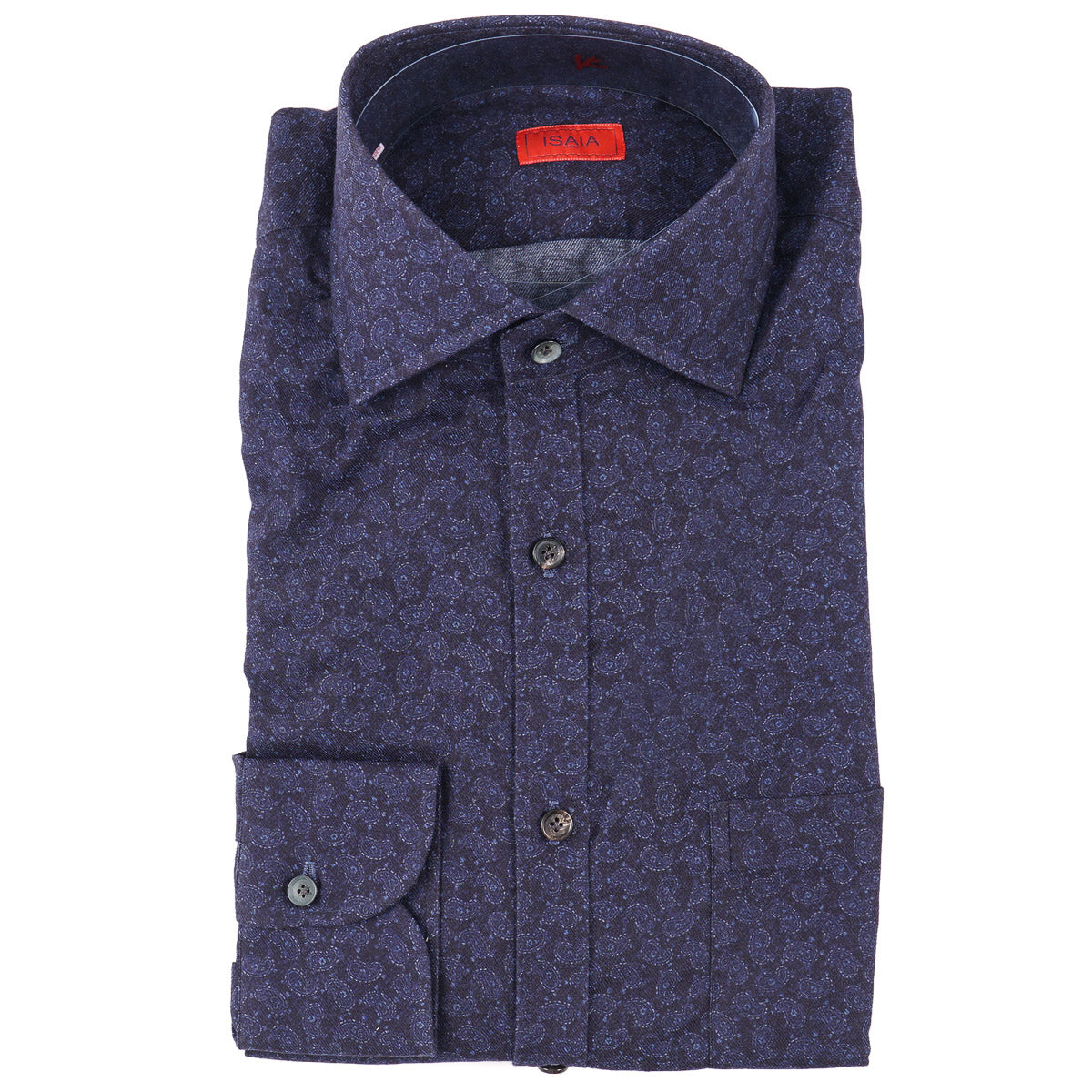 Isaia Paisley Printed Cotton Shirt - Top Shelf Apparel
