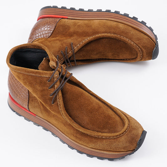 Isaia Chukka Boot with Crocodile Details