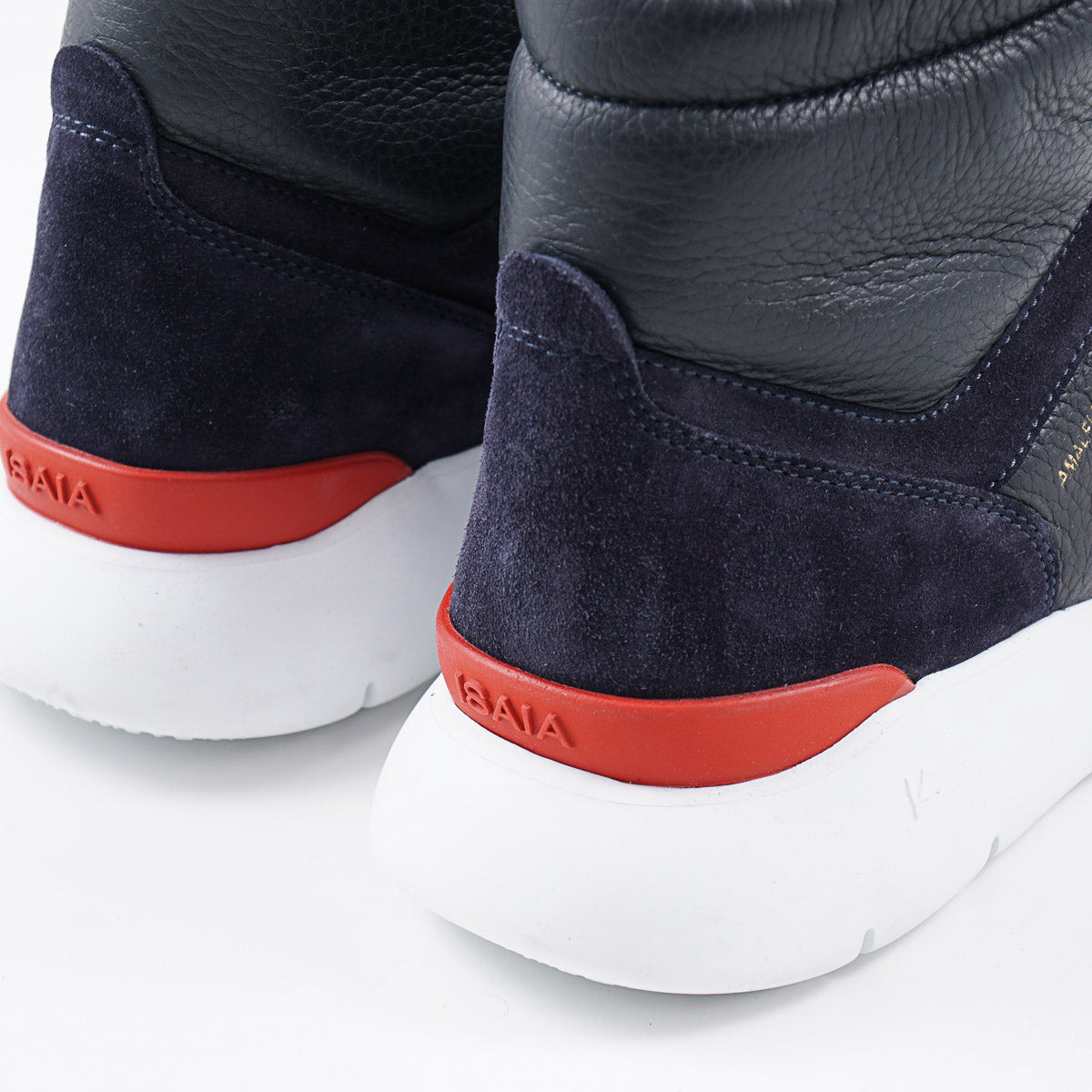 Isaia 'Amalfi' Leather High-Top Sneakers