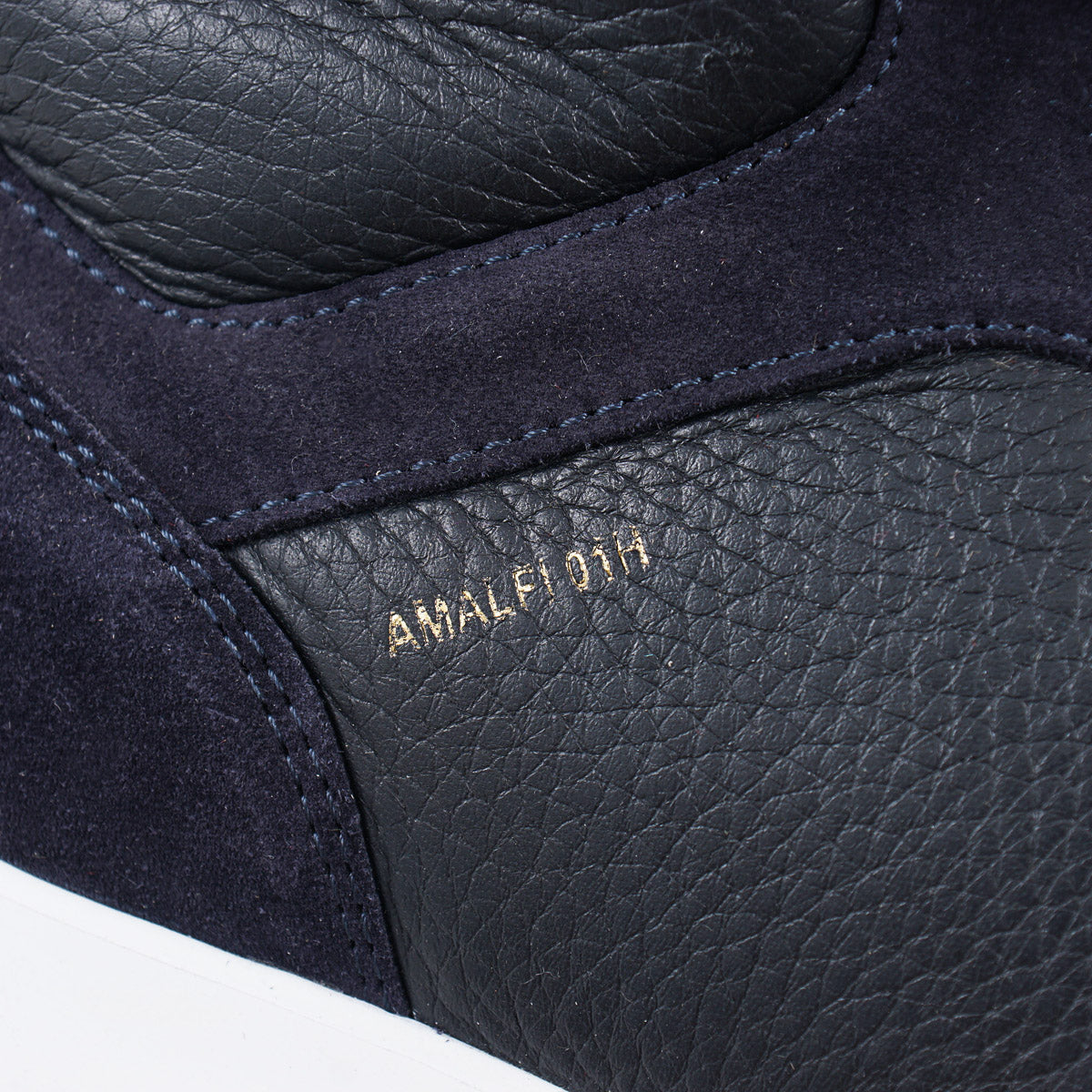 Isaia 'Amalfi' Leather High-Top Sneakers