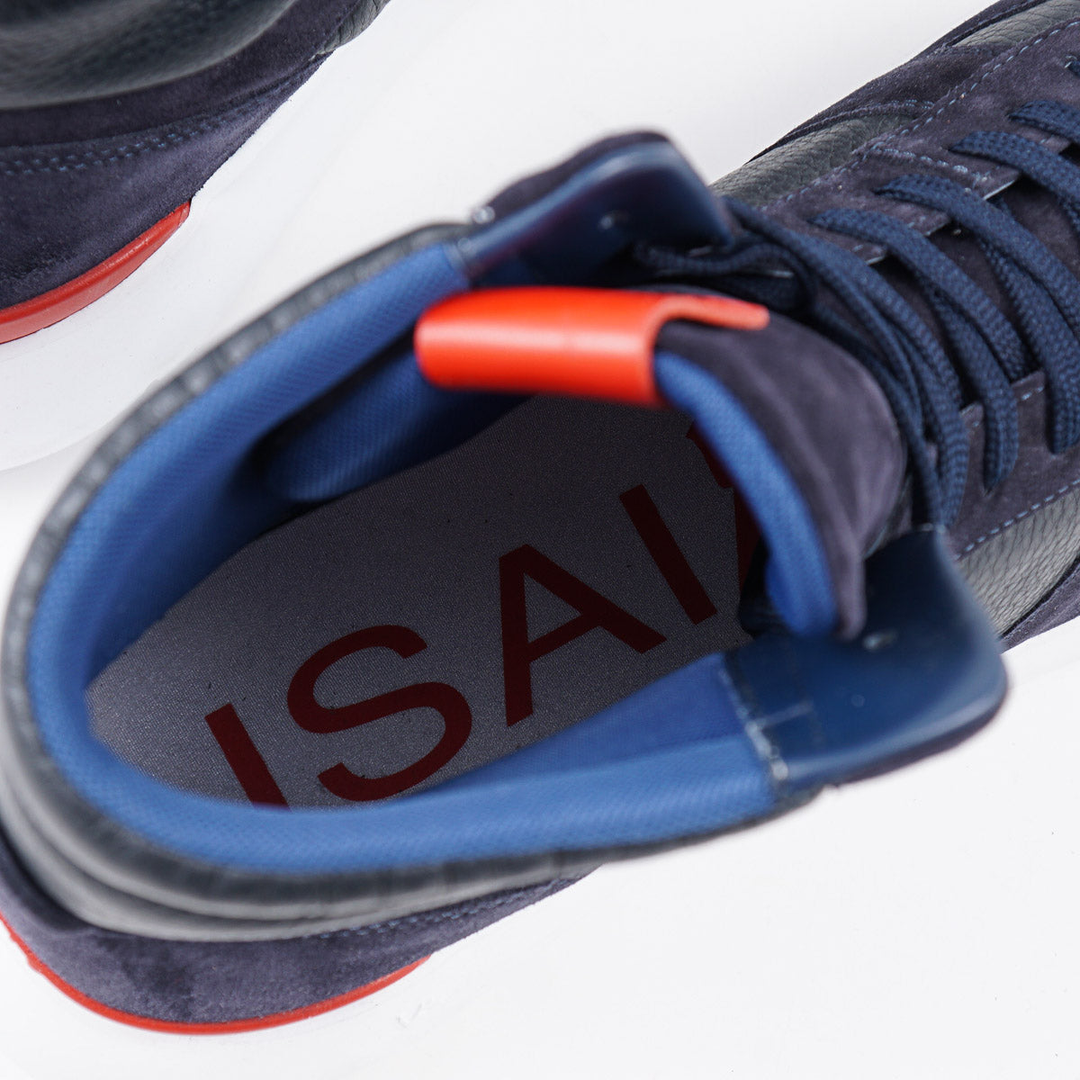Isaia 'Amalfi' Leather High-Top Sneakers