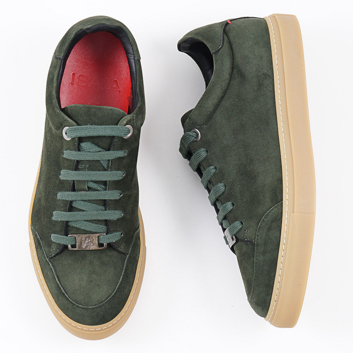 Isaia Soft Suede Low-Top Sneaker
