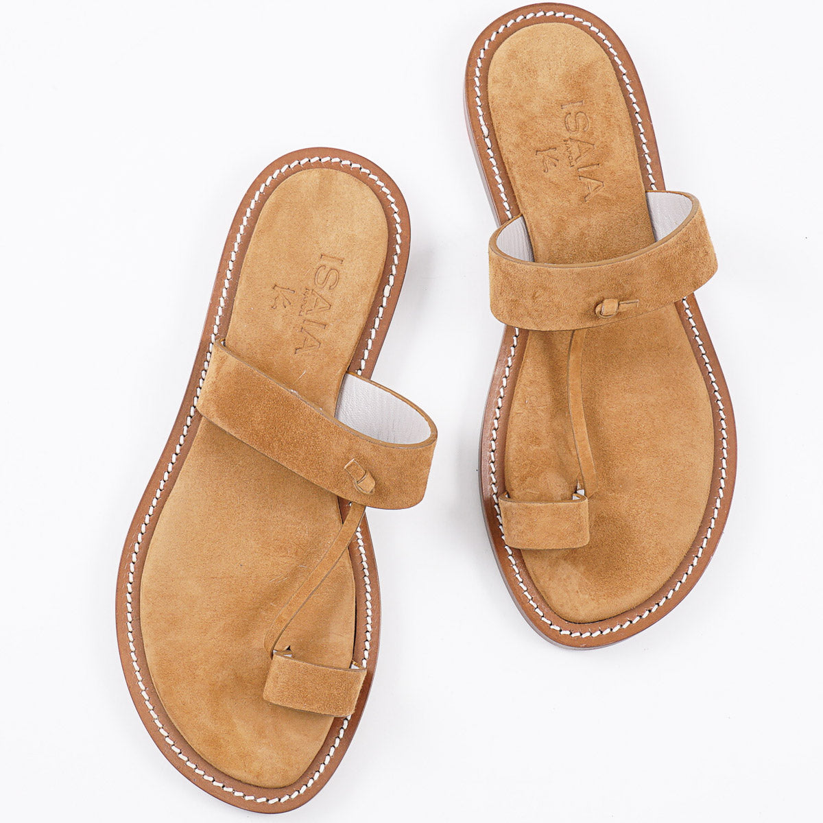 Isaia Soft Suede Thong Sandals