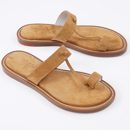 Isaia Soft Suede Thong Sandals