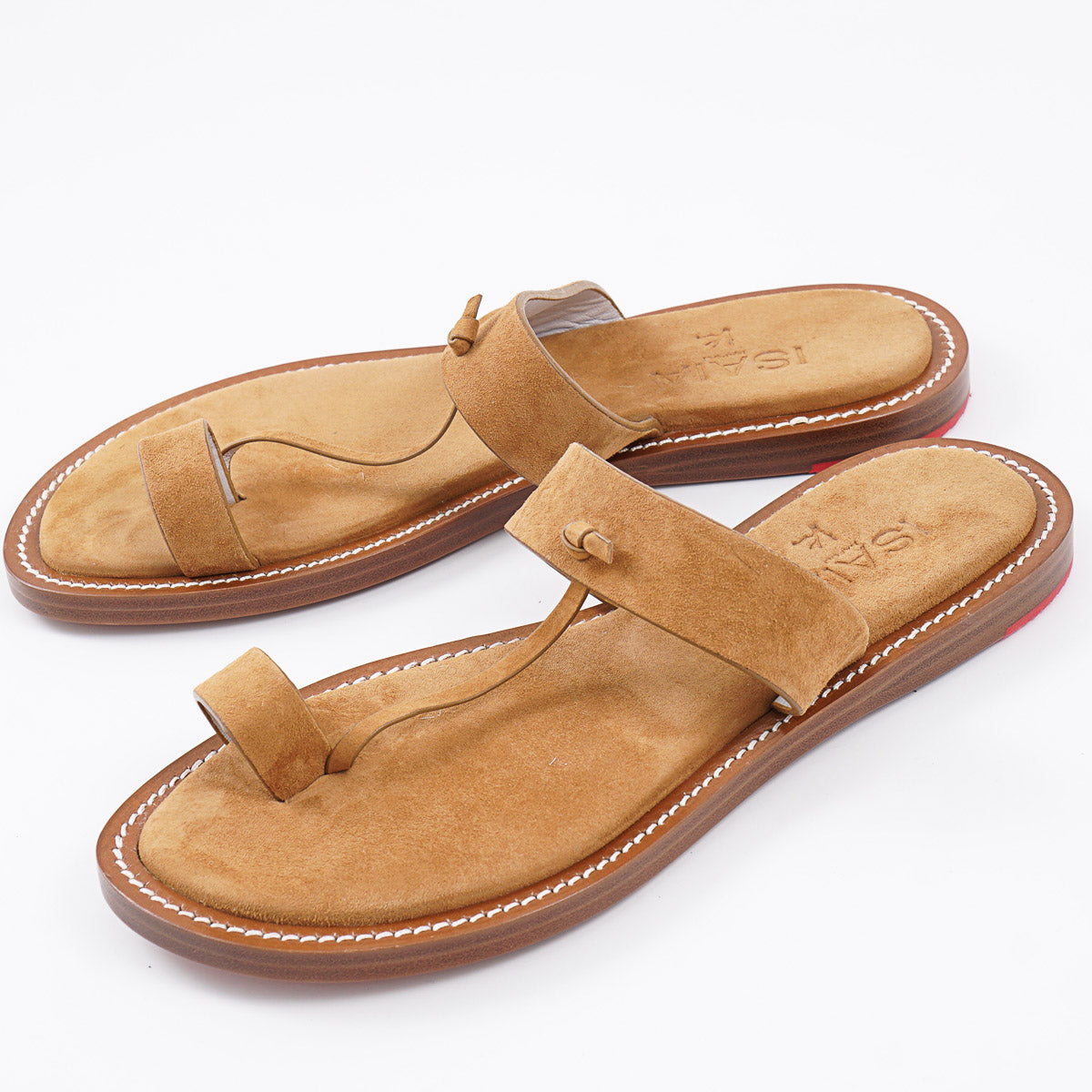 Isaia Soft Suede Thong Sandals