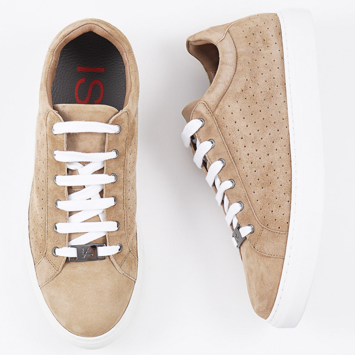 Isaia Soft Suede Low-Top Sneaker