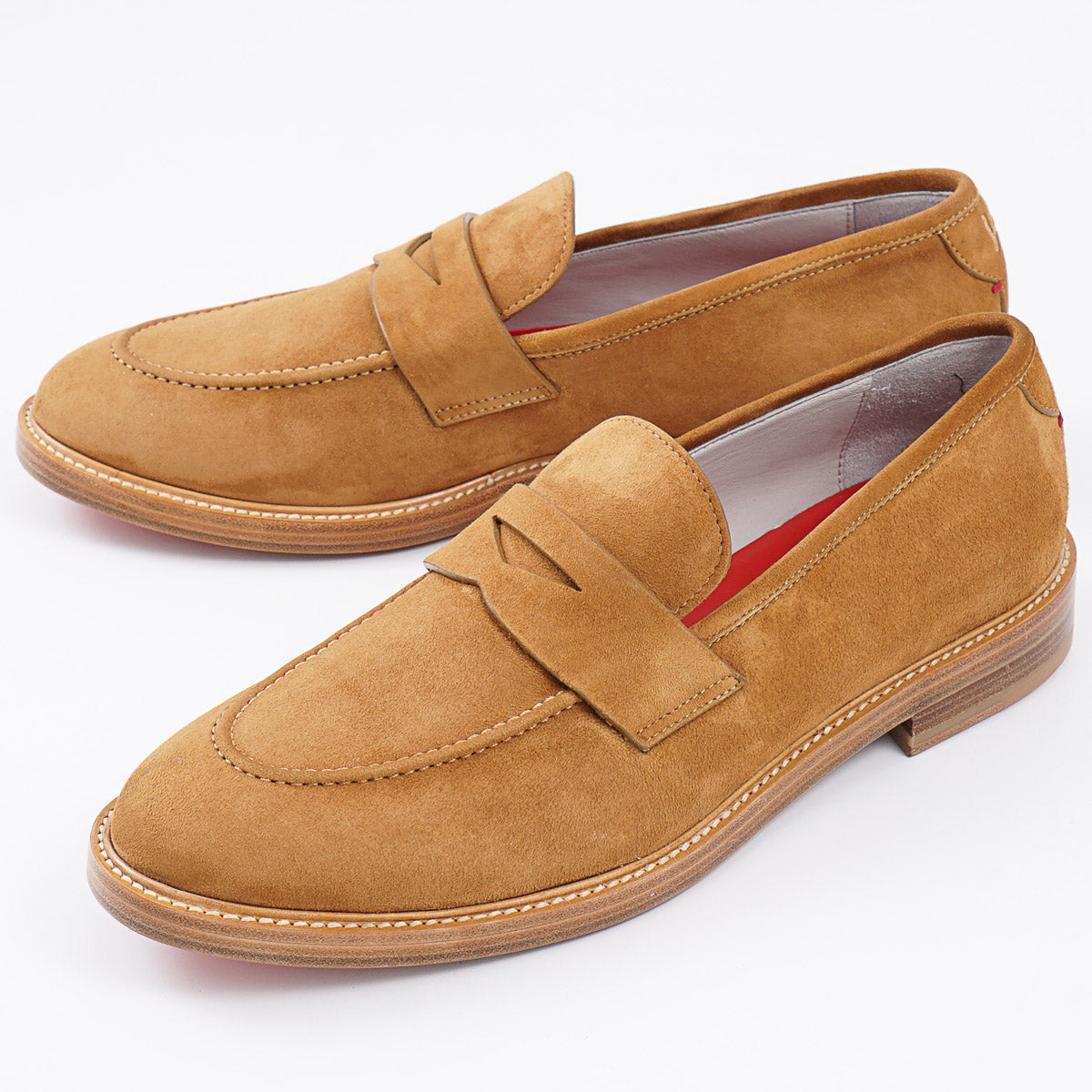 Isaia Calf Suede Penny Loafer