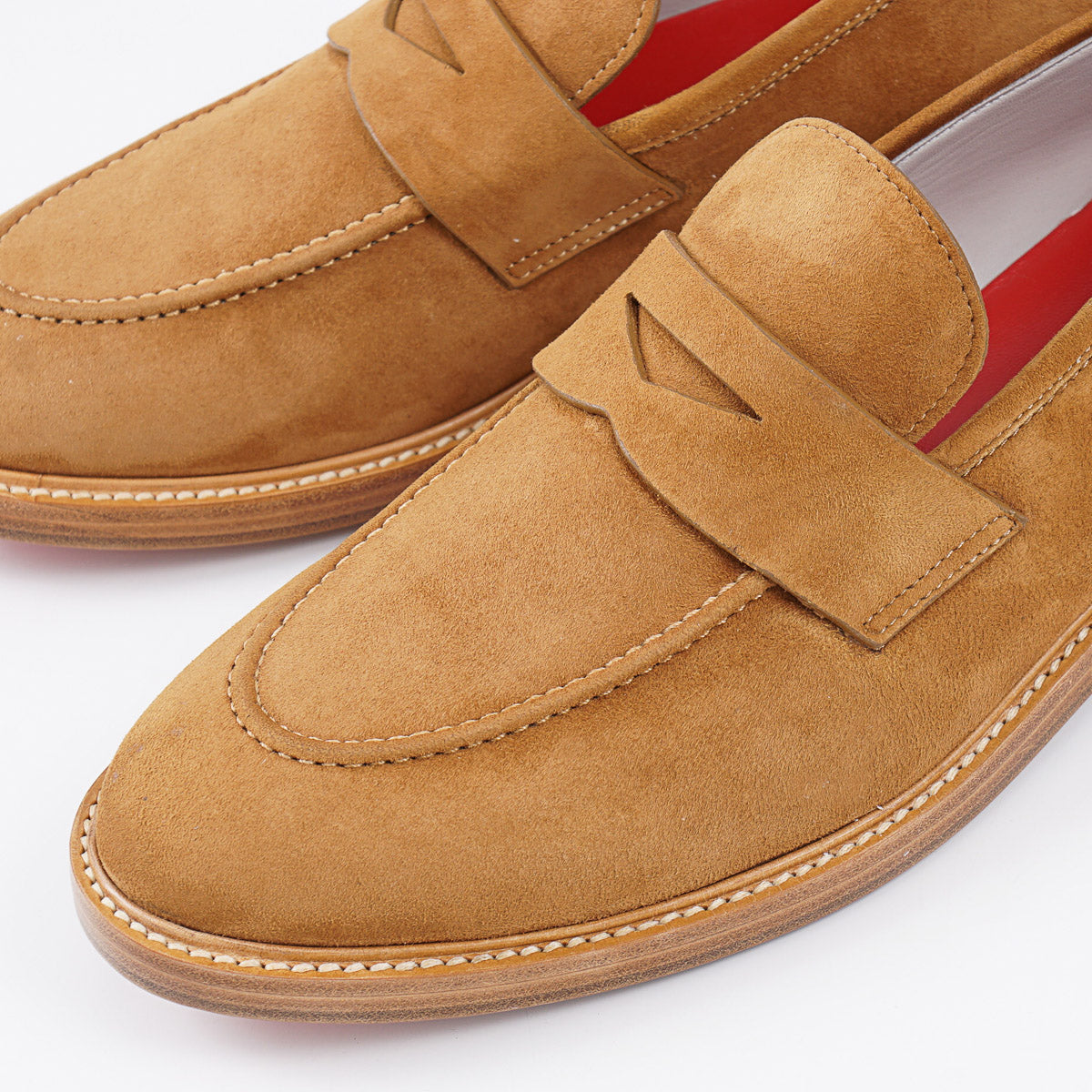 Isaia Calf Suede Penny Loafer