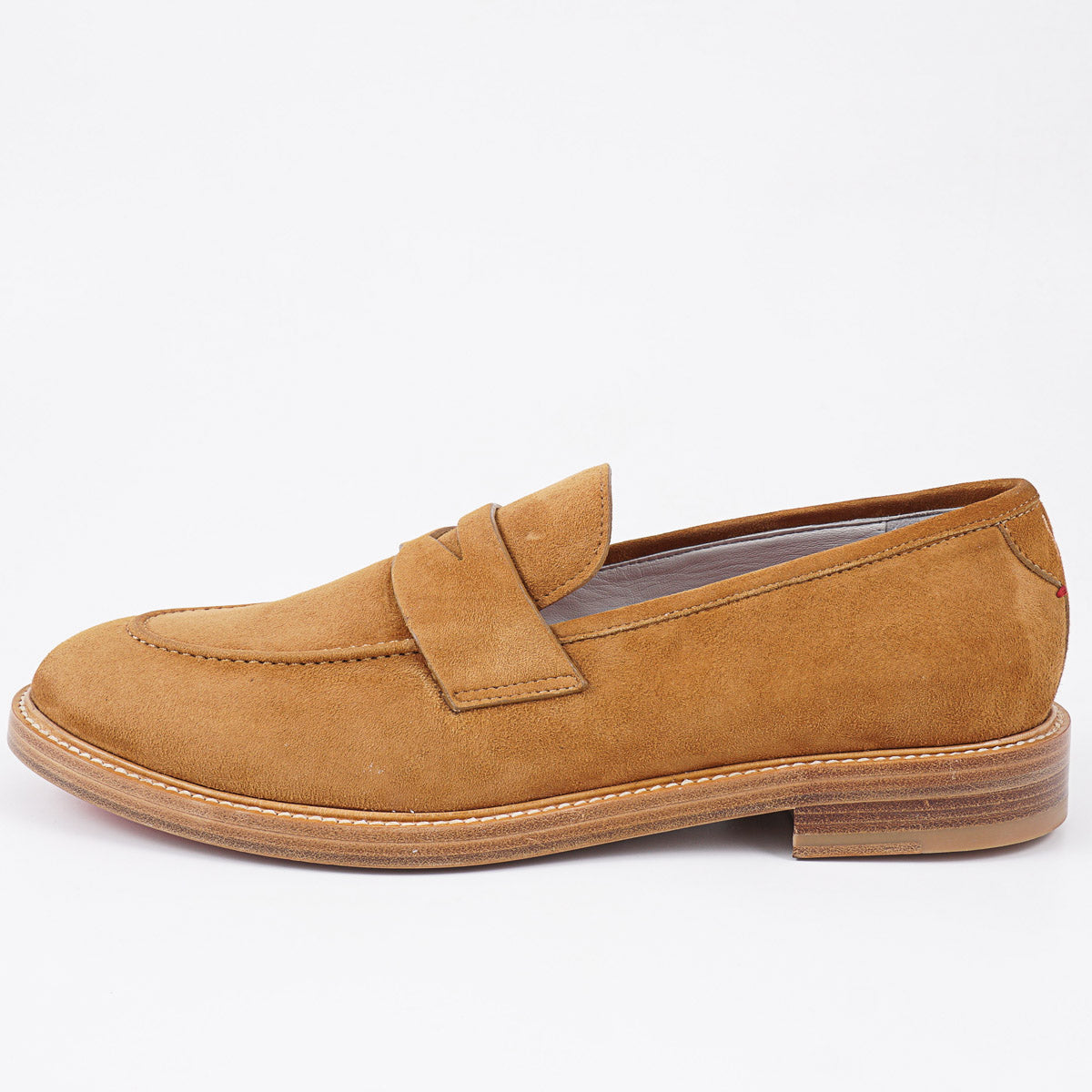 Isaia Calf Suede Penny Loafer