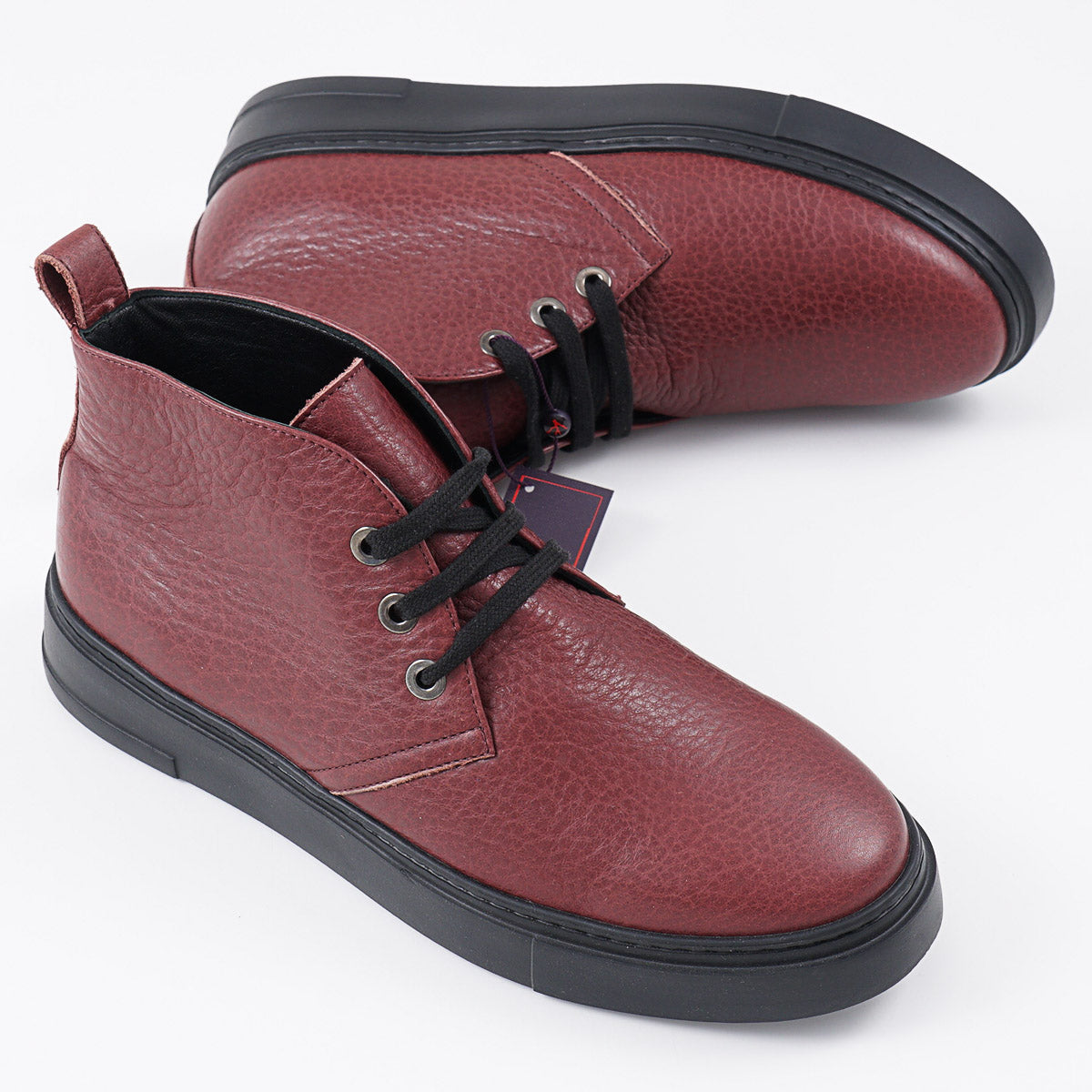 Isaia Soft Grained Bison Chukka Boot