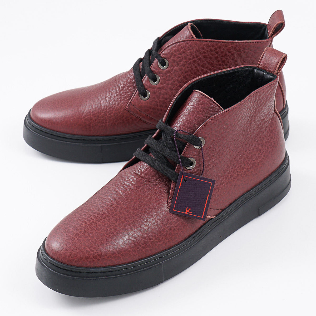 Isaia Soft Grained Bison Chukka Boot