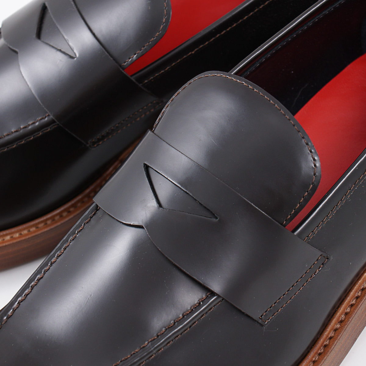 Isaia Calf Leather Penny Loafer