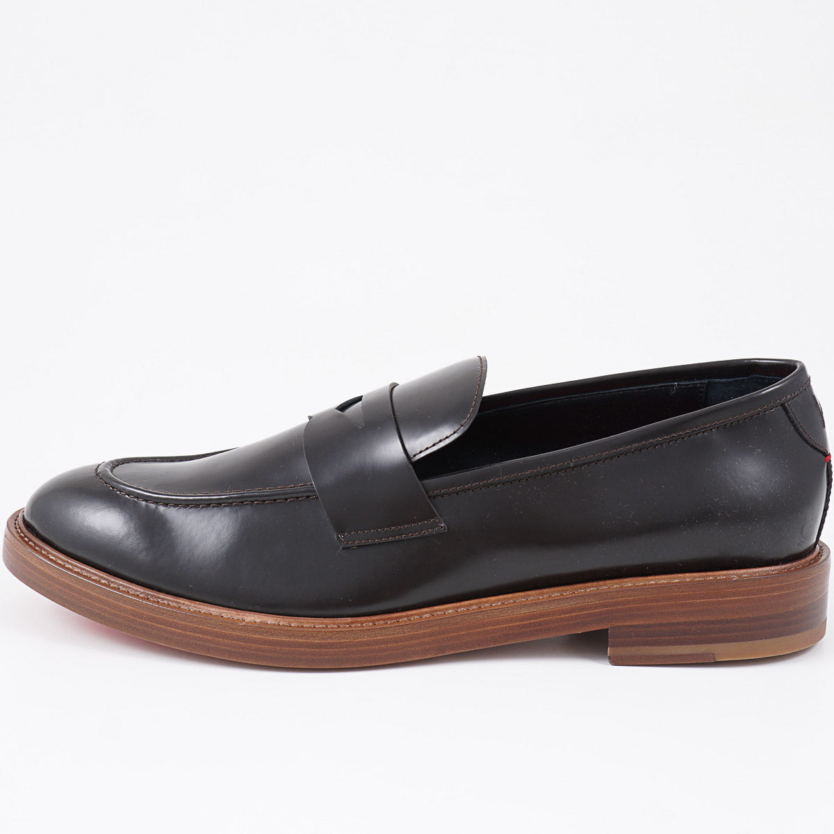 Isaia Calf Leather Penny Loafer