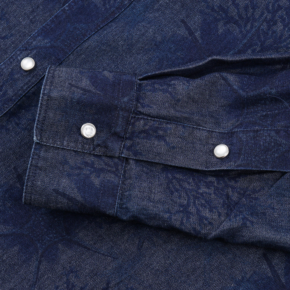Vilebrequin Printed Chambray Snap-Front Shirt