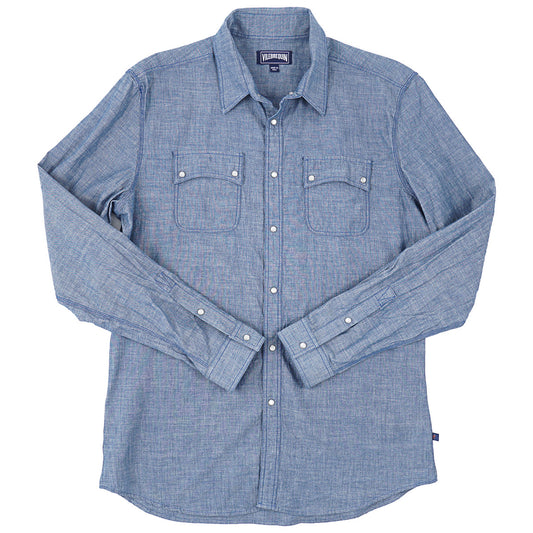Vilebrequin Woven Chambray Snap-Front Shirt