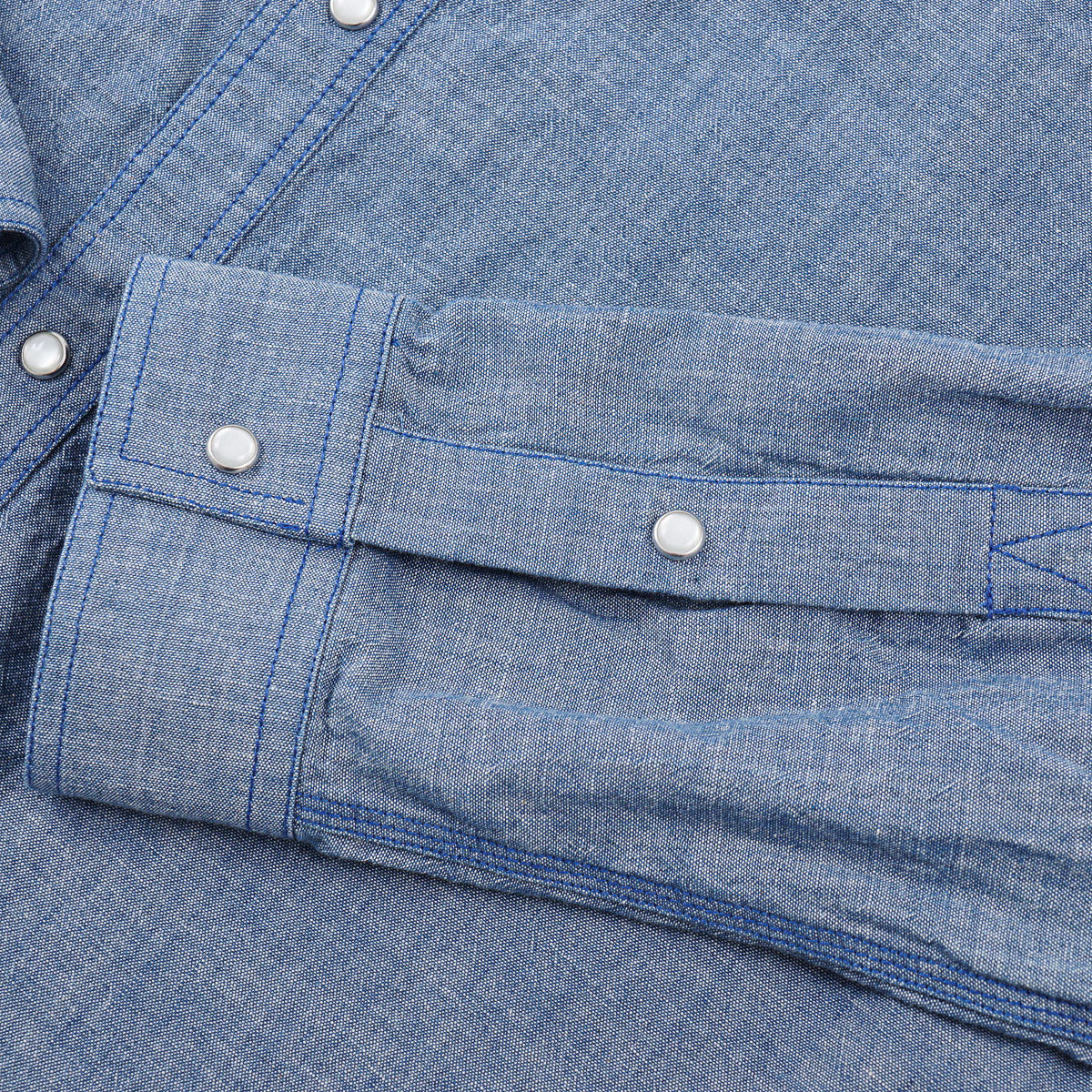 Vilebrequin Woven Chambray Snap-Front Shirt
