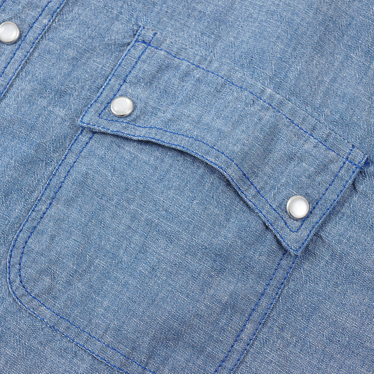 Vilebrequin Woven Chambray Snap-Front Shirt