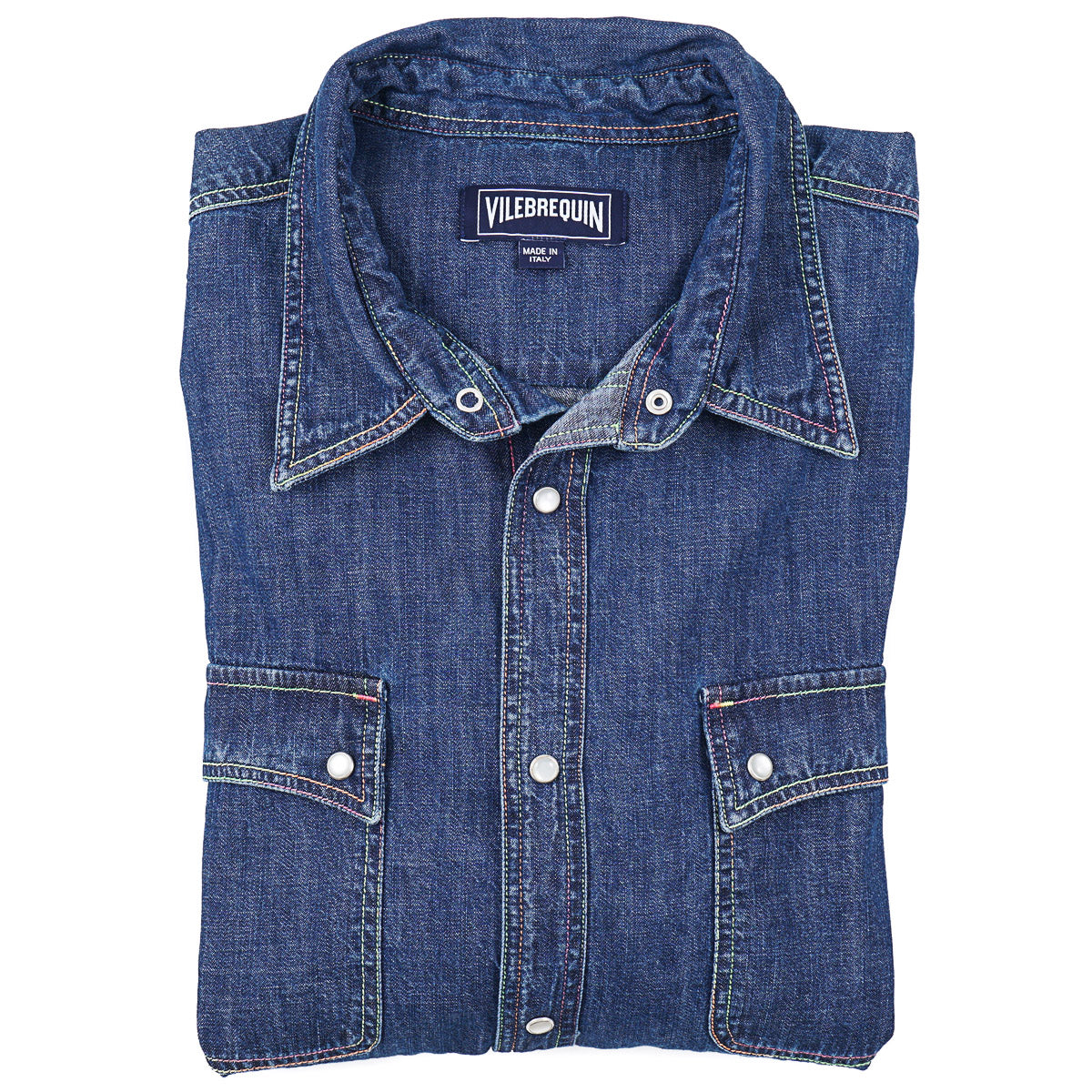 Vilebrequin Denim Snap-Front Shirt