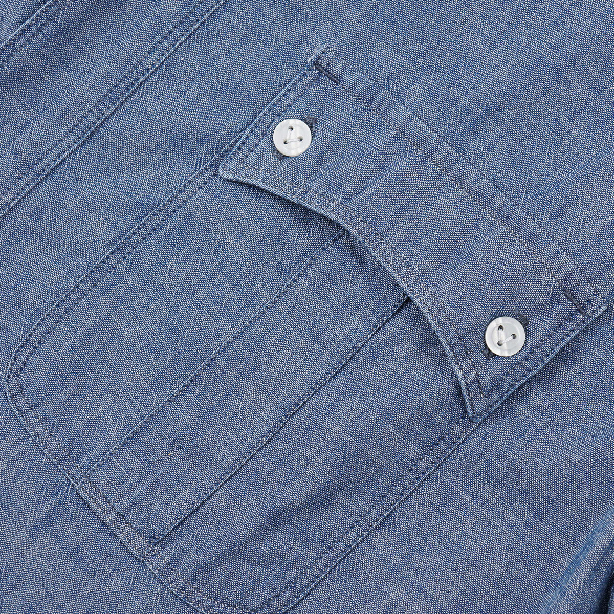 Vilebrequin Short-Sleeve Light Chambray Shirt
