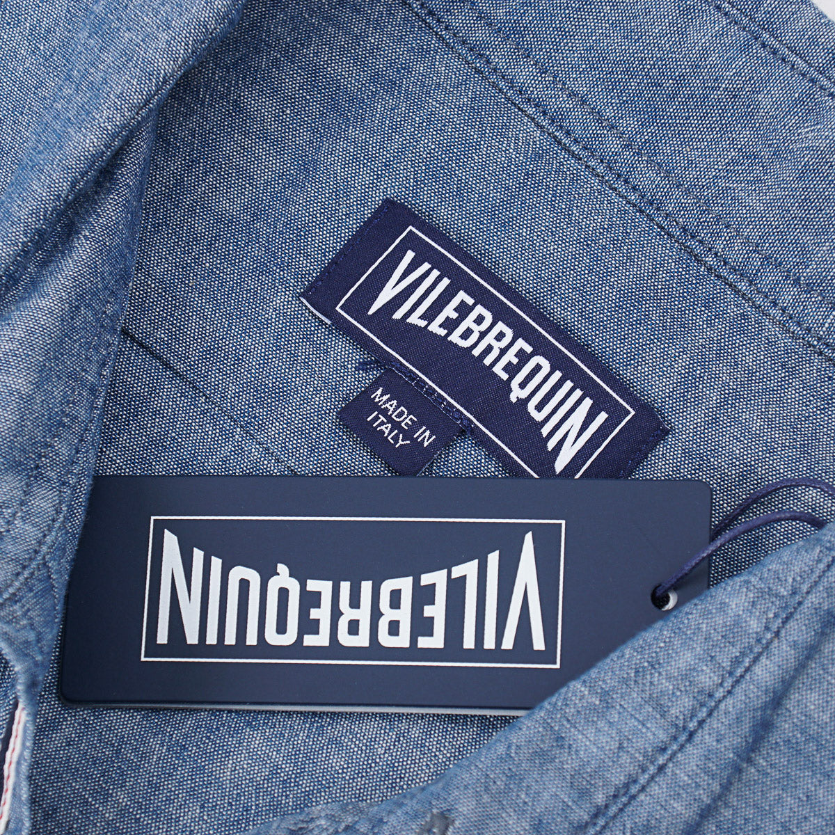 Vilebrequin Short-Sleeve Light Chambray Shirt