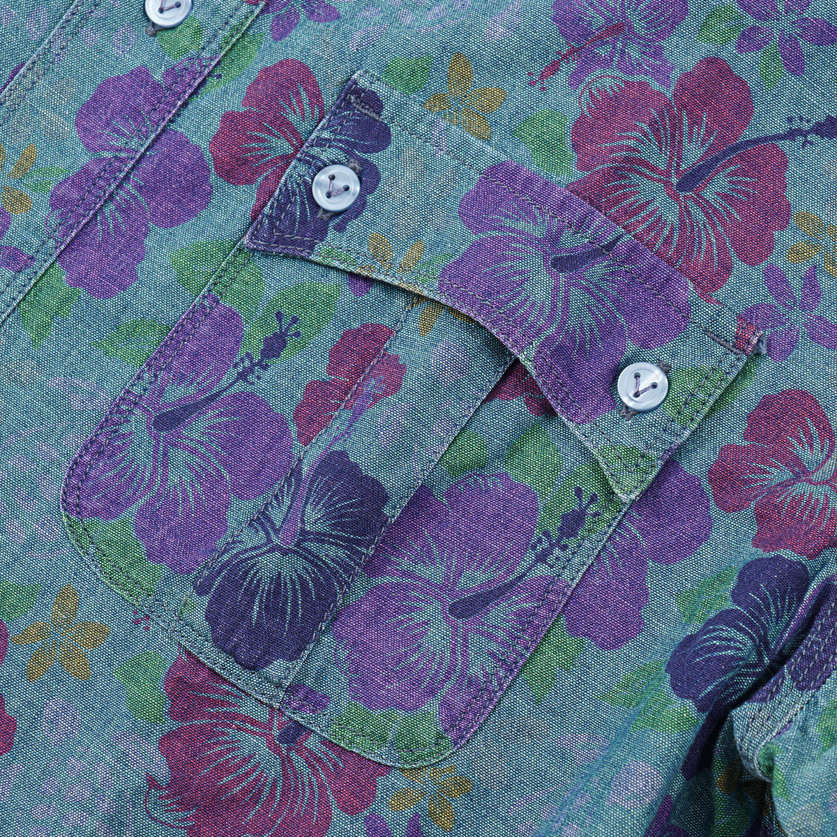 Vilebrequin Short-Sleeve Light Chambray Shirt
