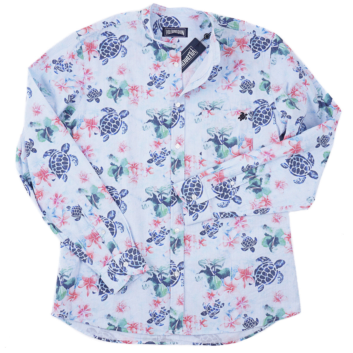 Vilebrequin Printed Seersucker Cotton Shirt