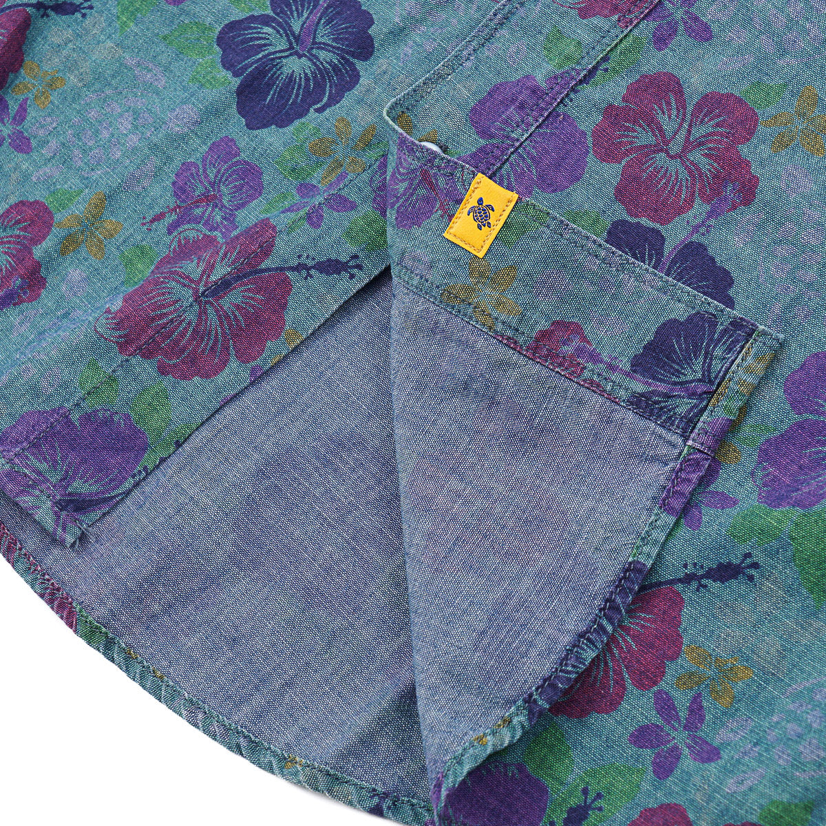 Vilebrequin Short-Sleeve Light Chambray Shirt
